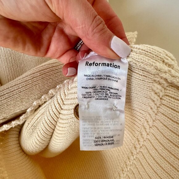 Reformation Catalina 100% Organic Cotton Knit Minidress Size M - Picture 9 of 10